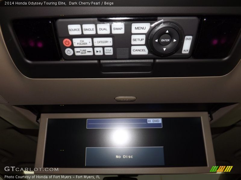 Dark Cherry Pearl / Beige 2014 Honda Odyssey Touring Elite