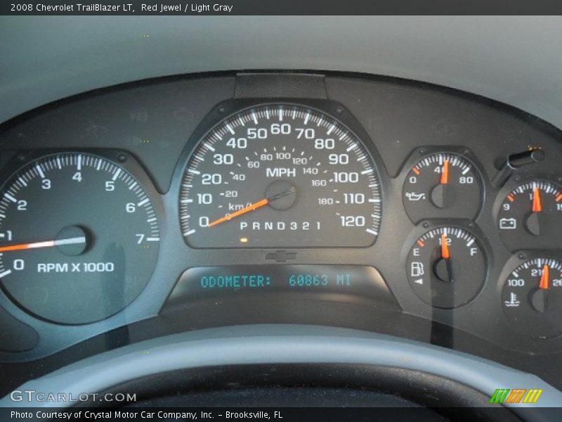 Red Jewel / Light Gray 2008 Chevrolet TrailBlazer LT