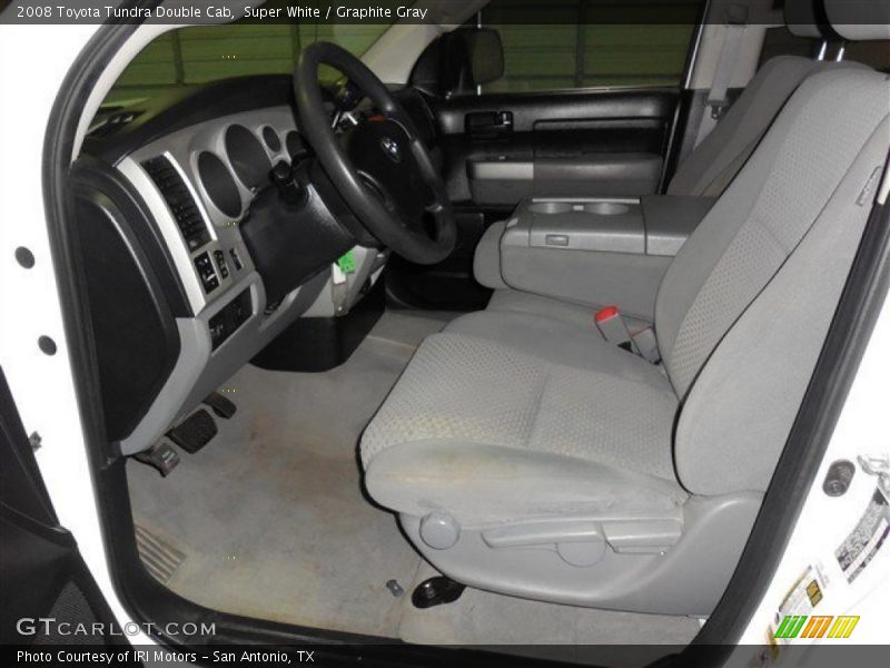 Super White / Graphite Gray 2008 Toyota Tundra Double Cab
