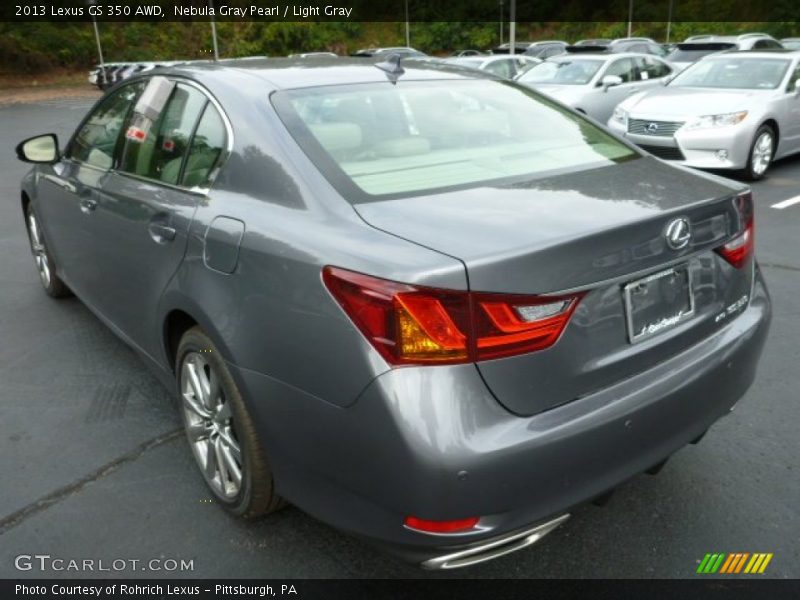 Nebula Gray Pearl / Light Gray 2013 Lexus GS 350 AWD