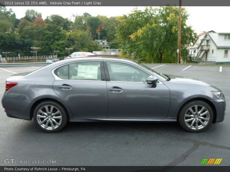 Nebula Gray Pearl / Light Gray 2013 Lexus GS 350 AWD
