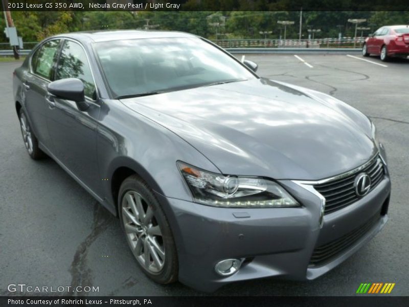 Nebula Gray Pearl / Light Gray 2013 Lexus GS 350 AWD