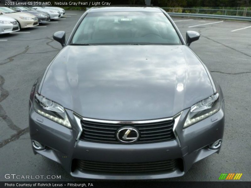 Nebula Gray Pearl / Light Gray 2013 Lexus GS 350 AWD