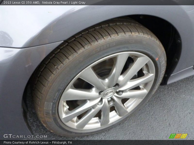 Nebula Gray Pearl / Light Gray 2013 Lexus GS 350 AWD