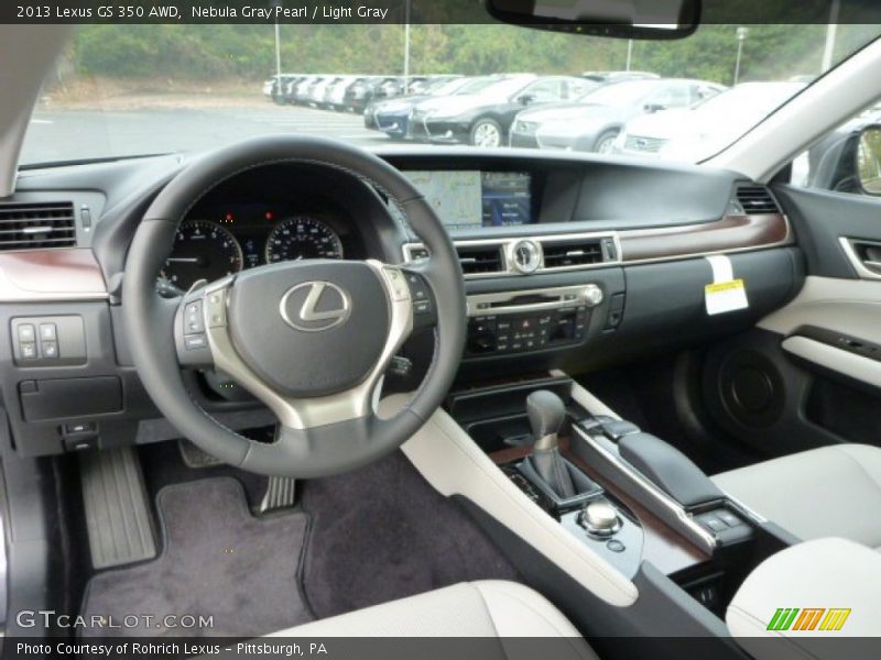 Nebula Gray Pearl / Light Gray 2013 Lexus GS 350 AWD