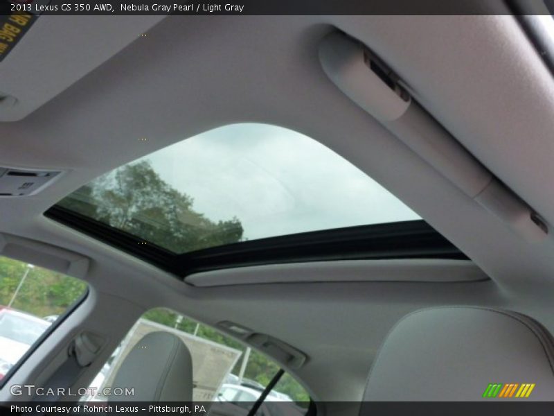 Nebula Gray Pearl / Light Gray 2013 Lexus GS 350 AWD