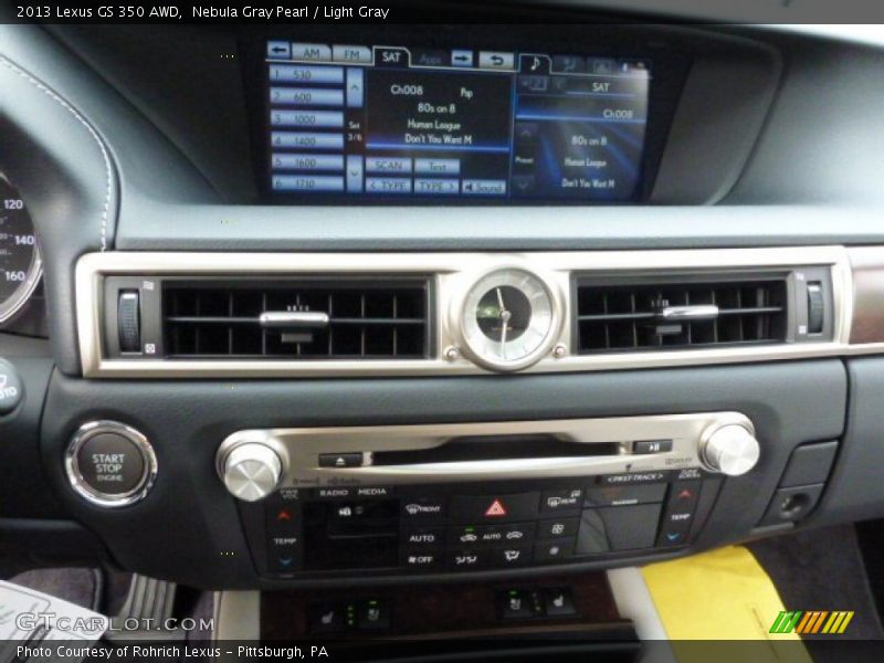 Nebula Gray Pearl / Light Gray 2013 Lexus GS 350 AWD