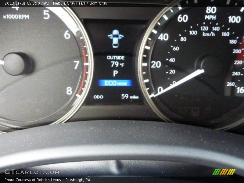 Nebula Gray Pearl / Light Gray 2013 Lexus GS 350 AWD
