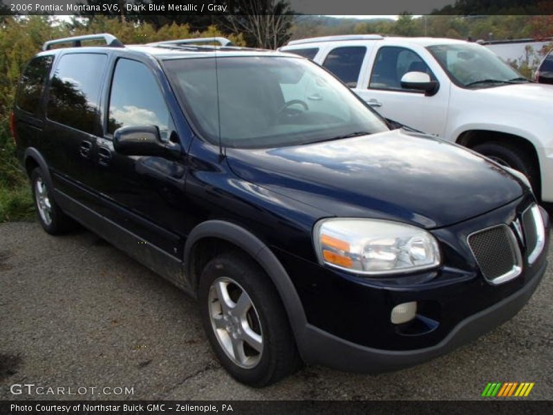 Dark Blue Metallic / Gray 2006 Pontiac Montana SV6