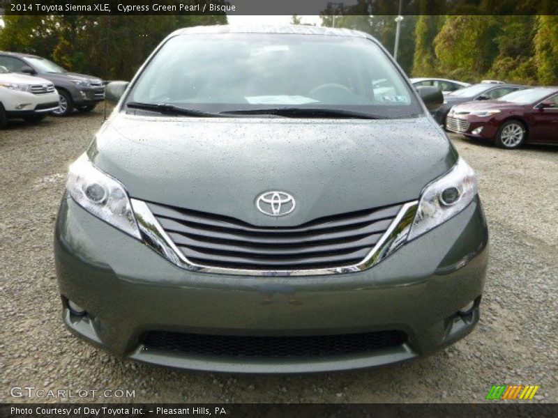 Cypress Green Pearl / Bisque 2014 Toyota Sienna XLE