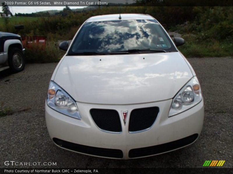 White Diamond Tri Coat / Ebony 2009 Pontiac G6 V6 Sedan