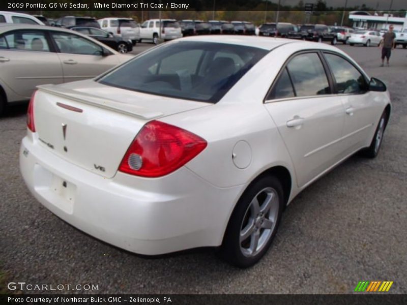 White Diamond Tri Coat / Ebony 2009 Pontiac G6 V6 Sedan