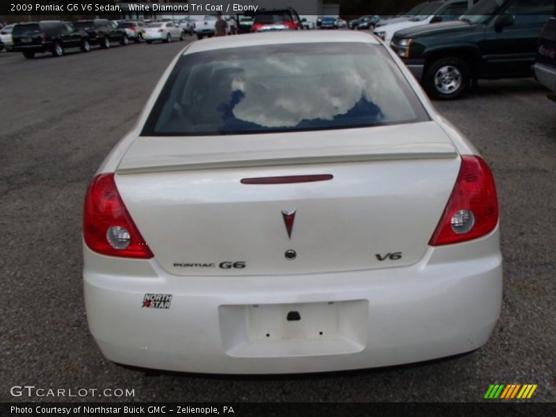 White Diamond Tri Coat / Ebony 2009 Pontiac G6 V6 Sedan