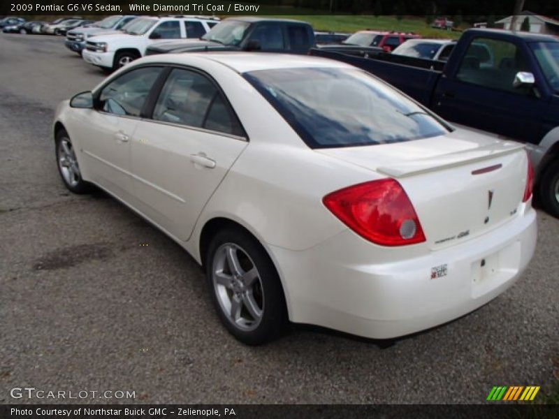 White Diamond Tri Coat / Ebony 2009 Pontiac G6 V6 Sedan