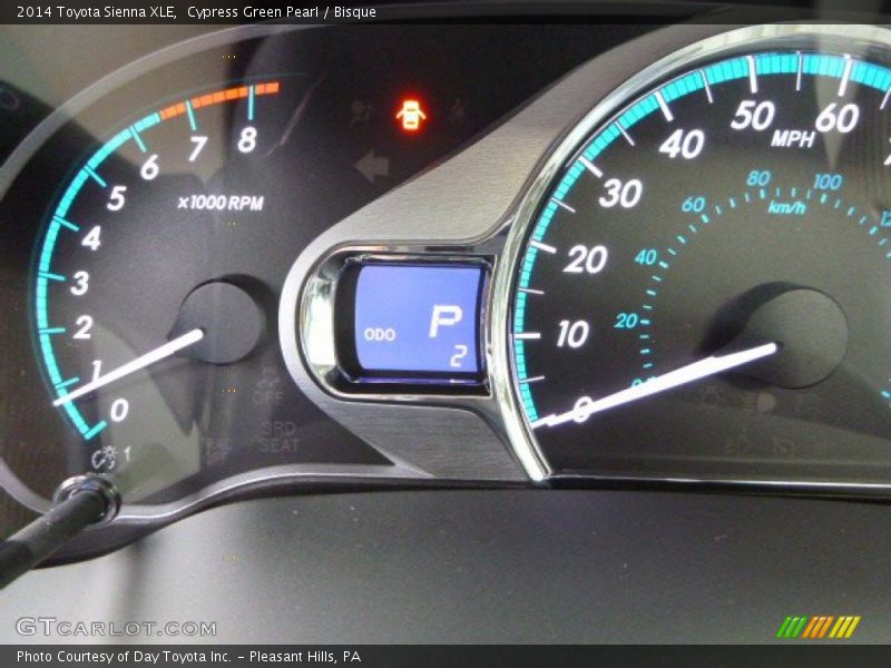 Cypress Green Pearl / Bisque 2014 Toyota Sienna XLE
