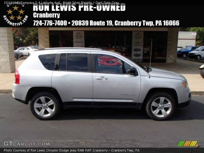 Bright Silver Metallic / Dark Slate Gray 2011 Jeep Compass 2.4 Latitude 4x4