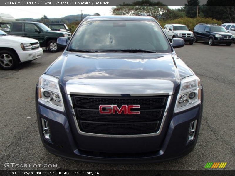 Atlantis Blue Metallic / Jet Black 2014 GMC Terrain SLT AWD