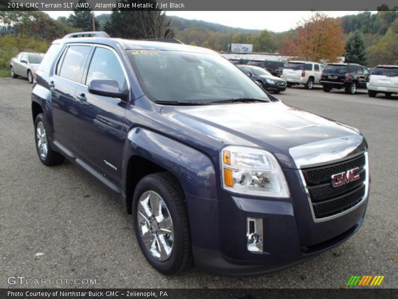 Atlantis Blue Metallic / Jet Black 2014 GMC Terrain SLT AWD