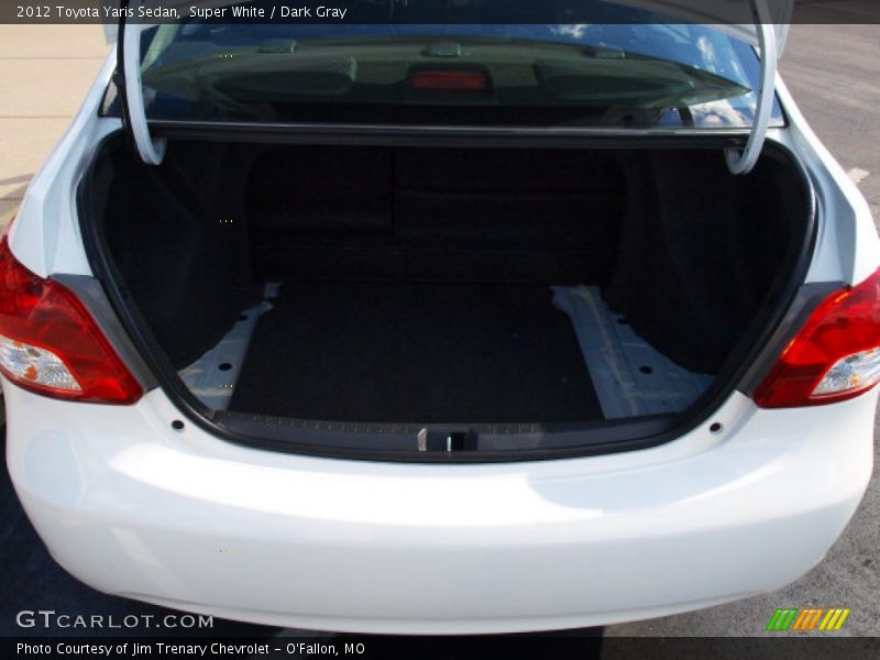 Super White / Dark Gray 2012 Toyota Yaris Sedan