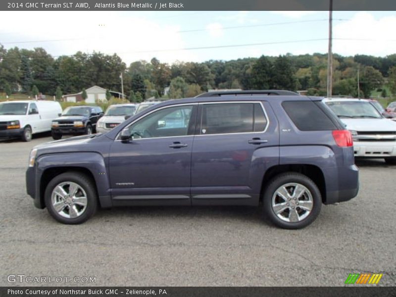 Atlantis Blue Metallic / Jet Black 2014 GMC Terrain SLT AWD