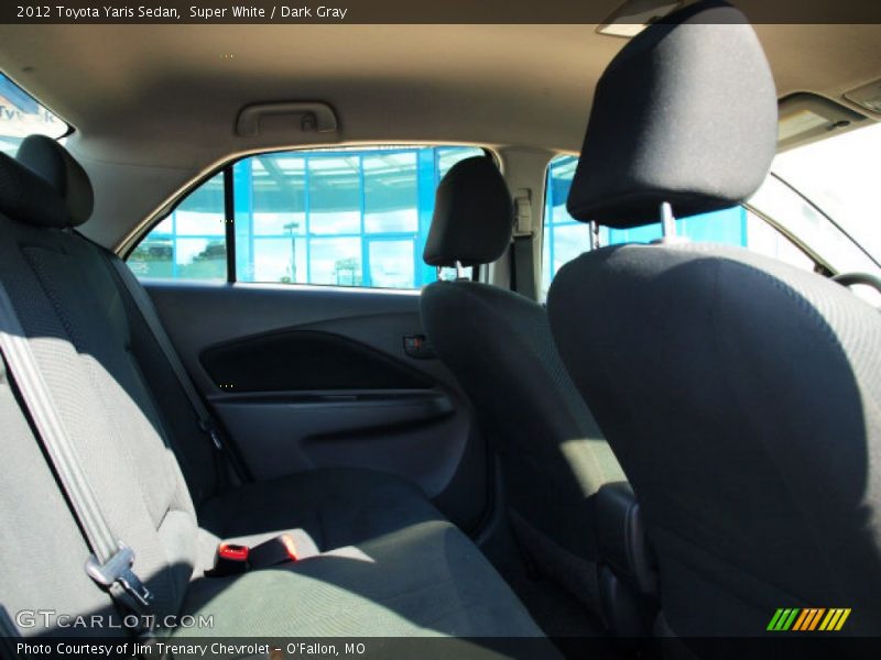 Super White / Dark Gray 2012 Toyota Yaris Sedan