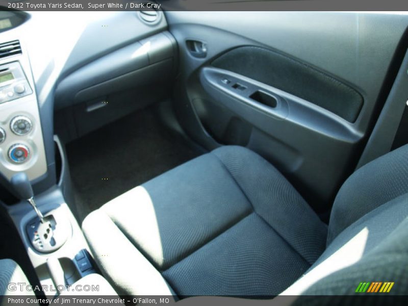 Super White / Dark Gray 2012 Toyota Yaris Sedan