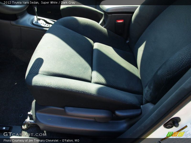Super White / Dark Gray 2012 Toyota Yaris Sedan