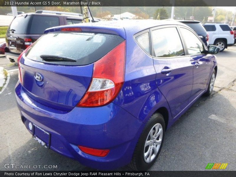 Marathon Blue / Black 2012 Hyundai Accent GS 5 Door