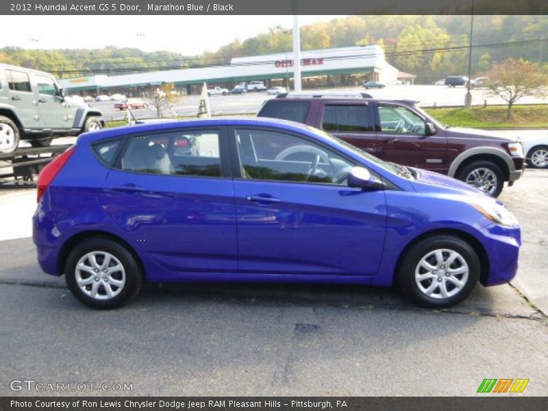 Marathon Blue / Black 2012 Hyundai Accent GS 5 Door