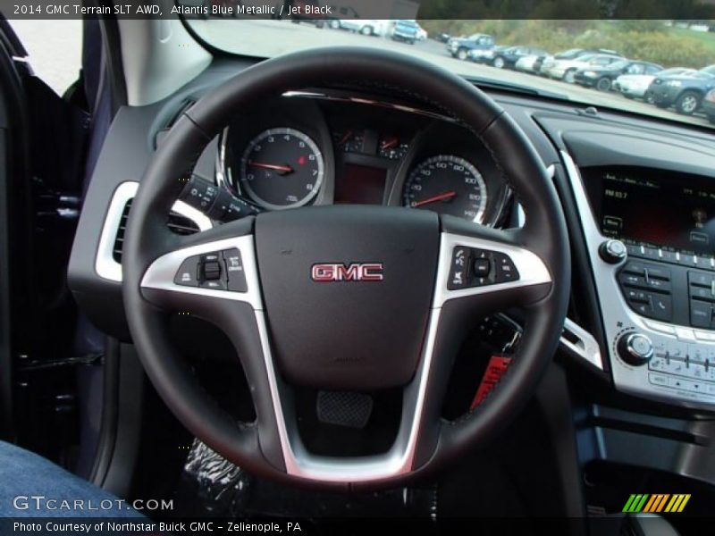 Atlantis Blue Metallic / Jet Black 2014 GMC Terrain SLT AWD