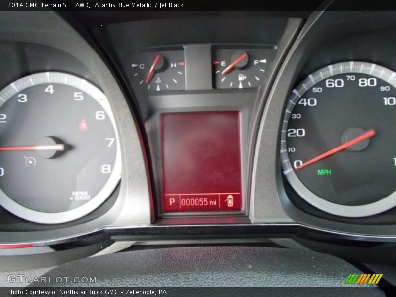 Atlantis Blue Metallic / Jet Black 2014 GMC Terrain SLT AWD