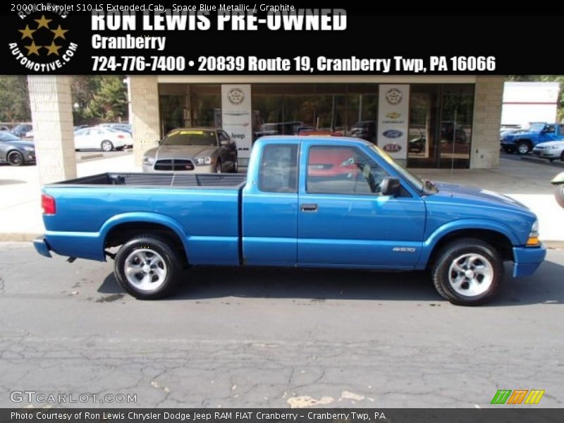 Space Blue Metallic / Graphite 2000 Chevrolet S10 LS Extended Cab