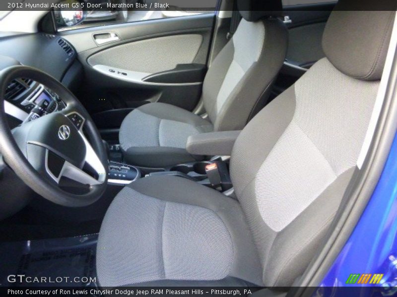 Marathon Blue / Black 2012 Hyundai Accent GS 5 Door