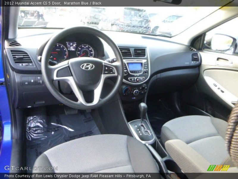 Marathon Blue / Black 2012 Hyundai Accent GS 5 Door