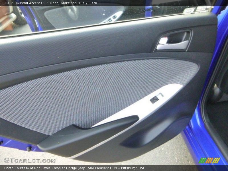 Marathon Blue / Black 2012 Hyundai Accent GS 5 Door