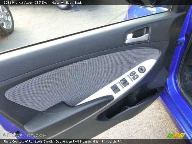 Marathon Blue / Black 2012 Hyundai Accent GS 5 Door