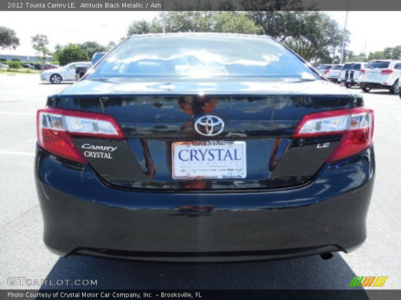 Attitude Black Metallic / Ash 2012 Toyota Camry LE