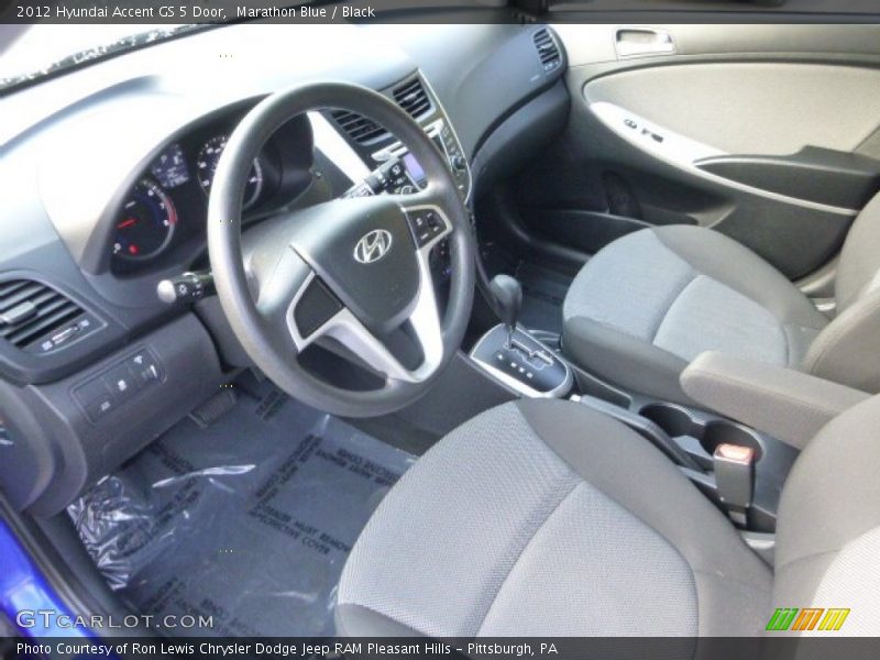 Marathon Blue / Black 2012 Hyundai Accent GS 5 Door