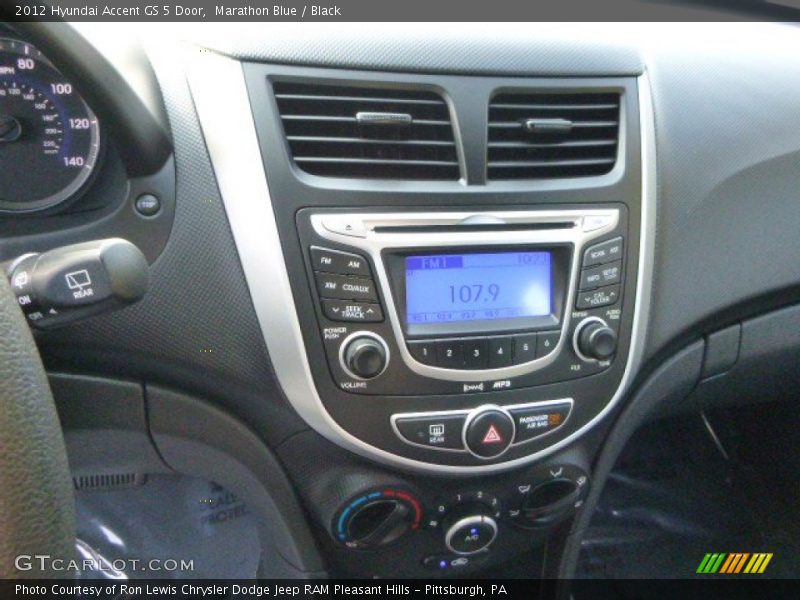 Marathon Blue / Black 2012 Hyundai Accent GS 5 Door
