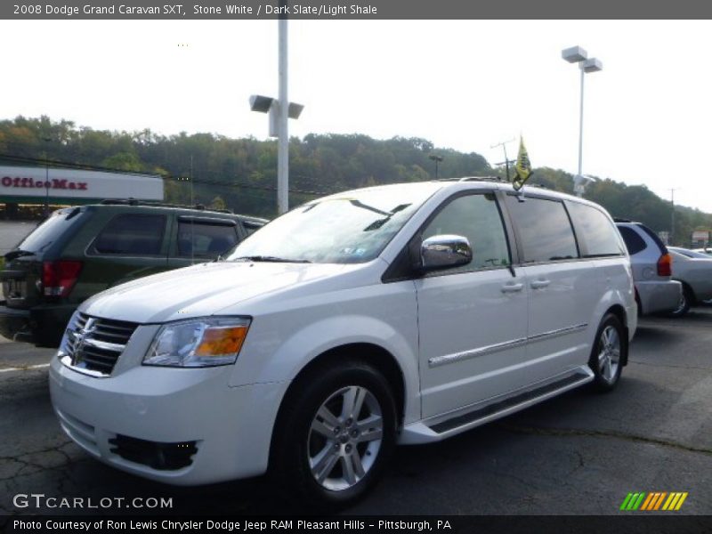 Stone White / Dark Slate/Light Shale 2008 Dodge Grand Caravan SXT