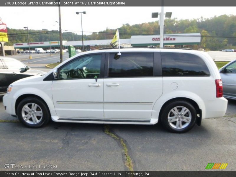 Stone White / Dark Slate/Light Shale 2008 Dodge Grand Caravan SXT