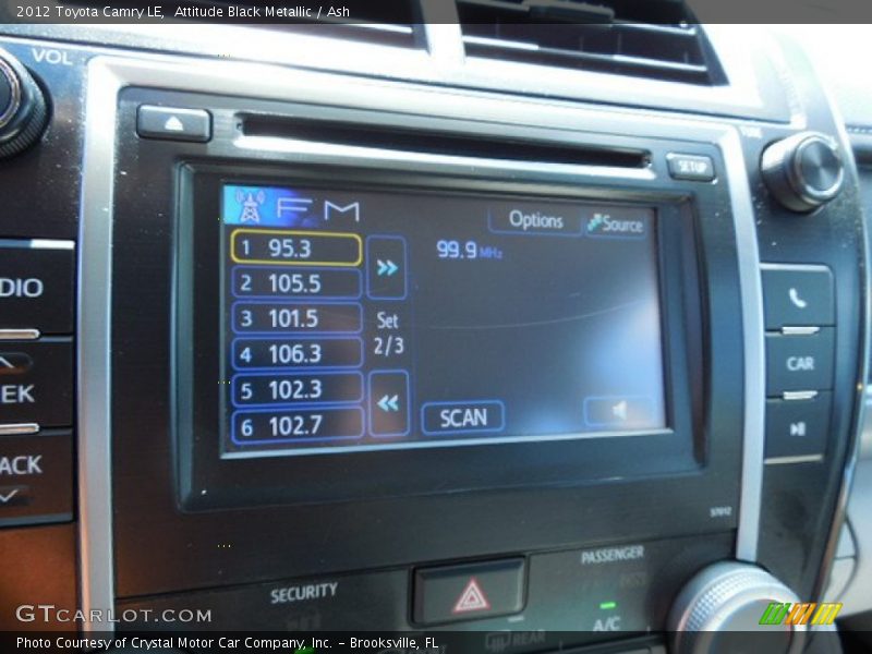 Attitude Black Metallic / Ash 2012 Toyota Camry LE
