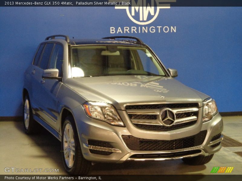 Palladium Silver Metallic / Black 2013 Mercedes-Benz GLK 350 4Matic