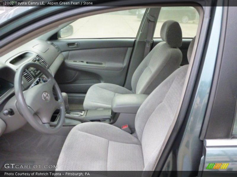 Aspen Green Pearl / Stone 2002 Toyota Camry LE