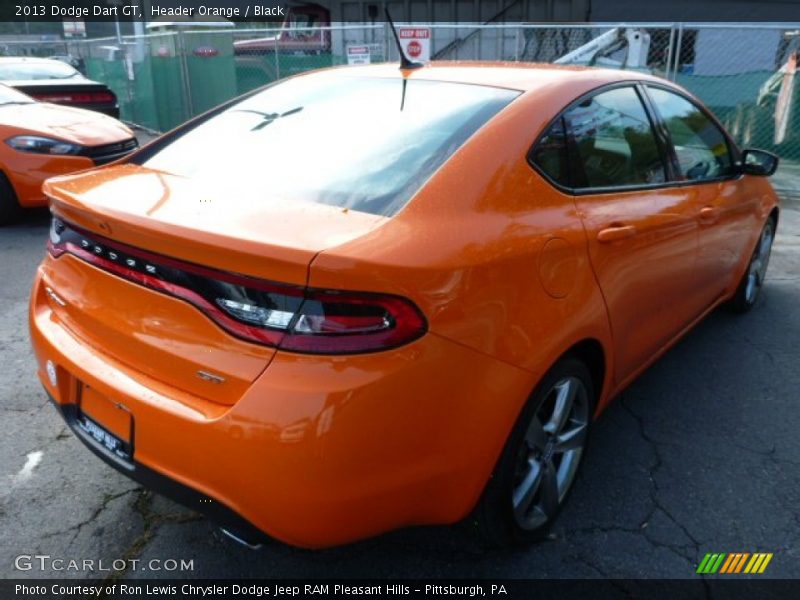 Header Orange / Black 2013 Dodge Dart GT