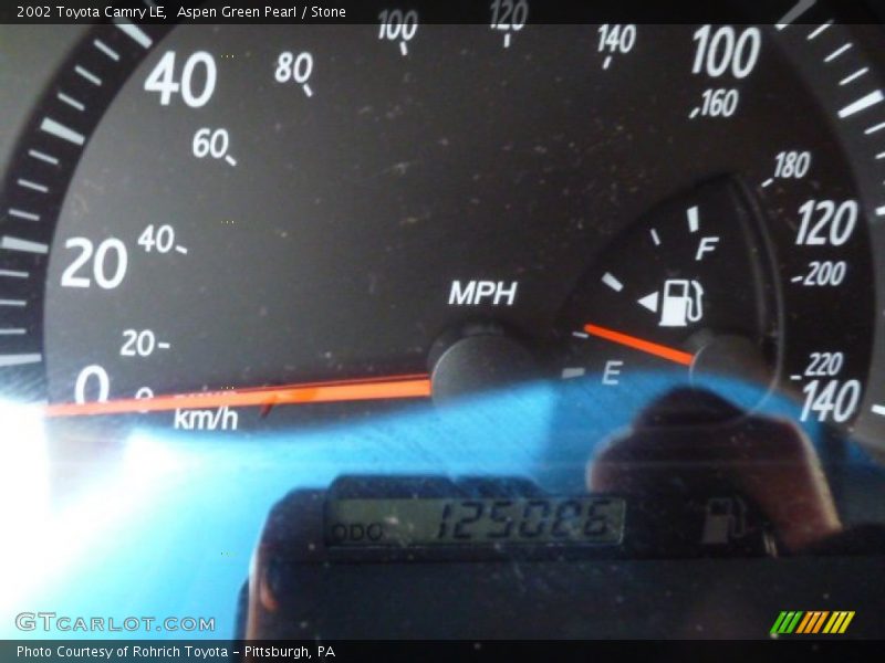 Aspen Green Pearl / Stone 2002 Toyota Camry LE
