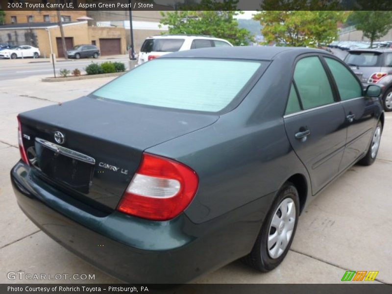 Aspen Green Pearl / Stone 2002 Toyota Camry LE