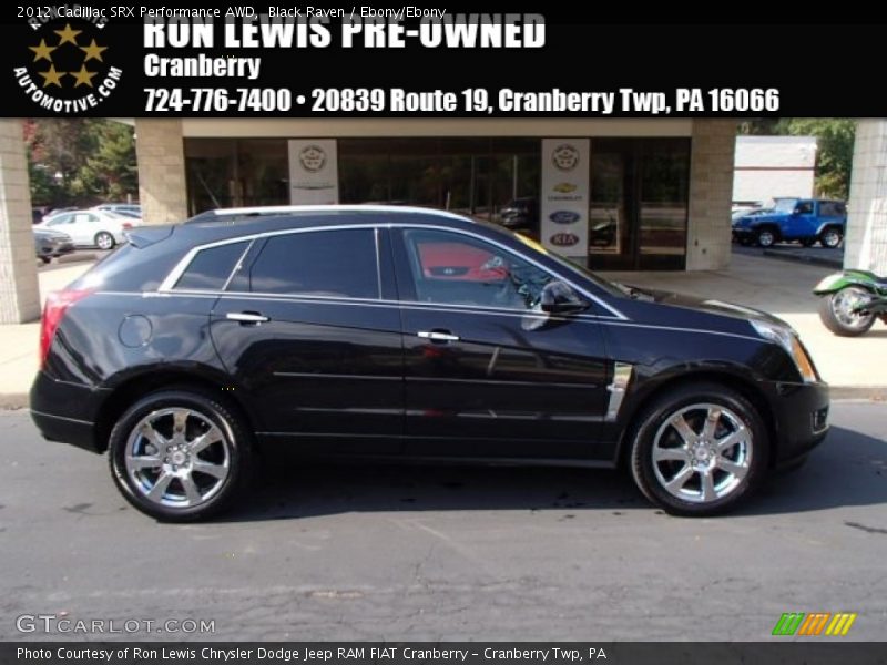 Black Raven / Ebony/Ebony 2012 Cadillac SRX Performance AWD