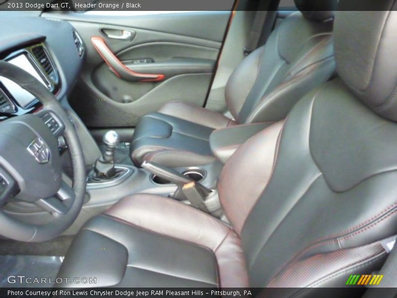 Front Seat of 2013 Dart GT