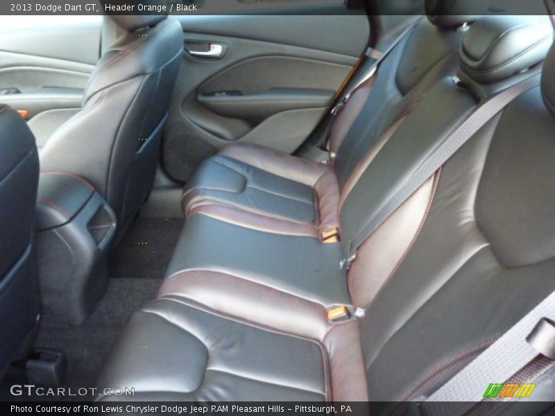 Rear Seat of 2013 Dart GT